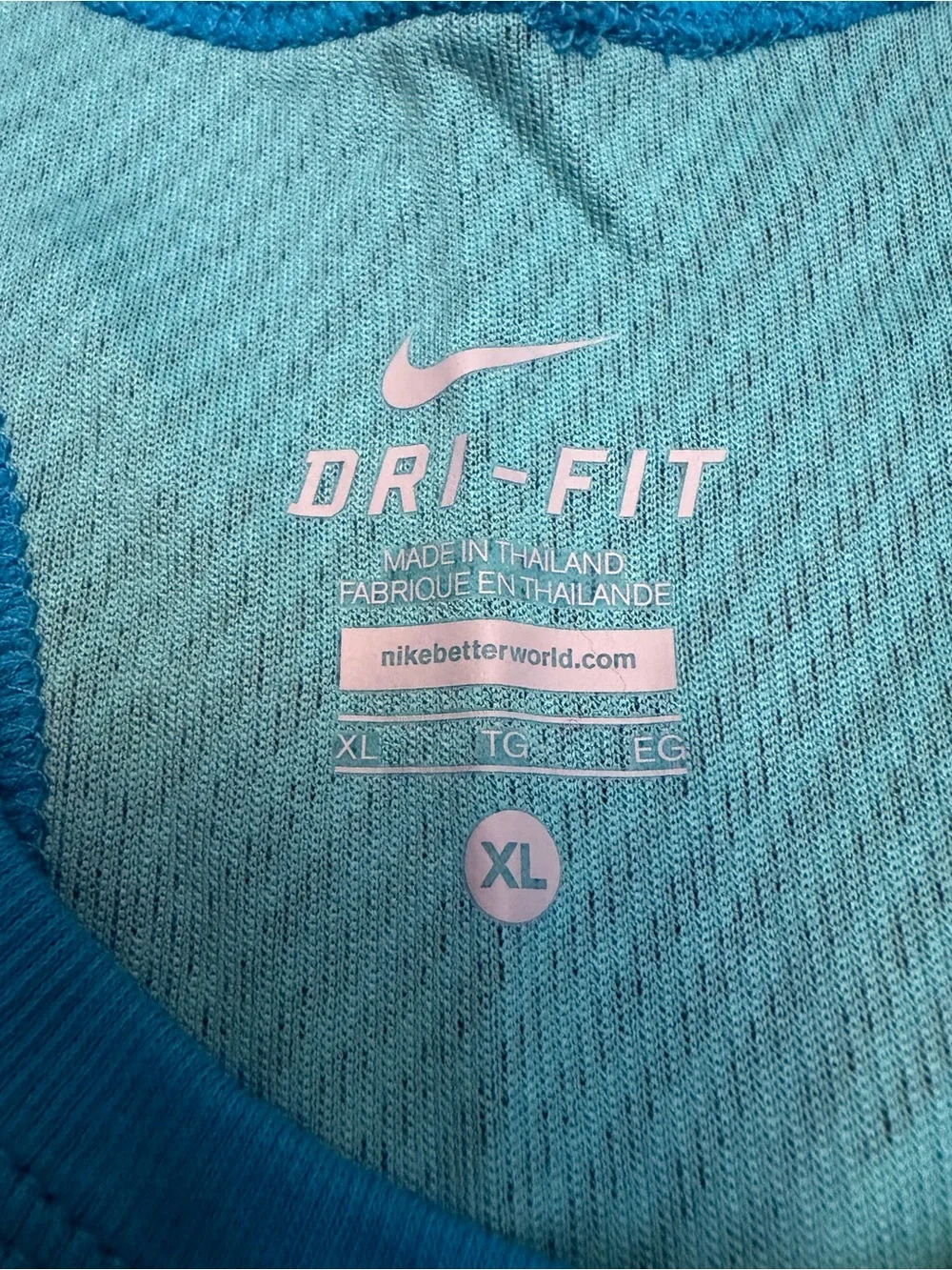 Nike Blue Geometric Dri-FIT Tank Top